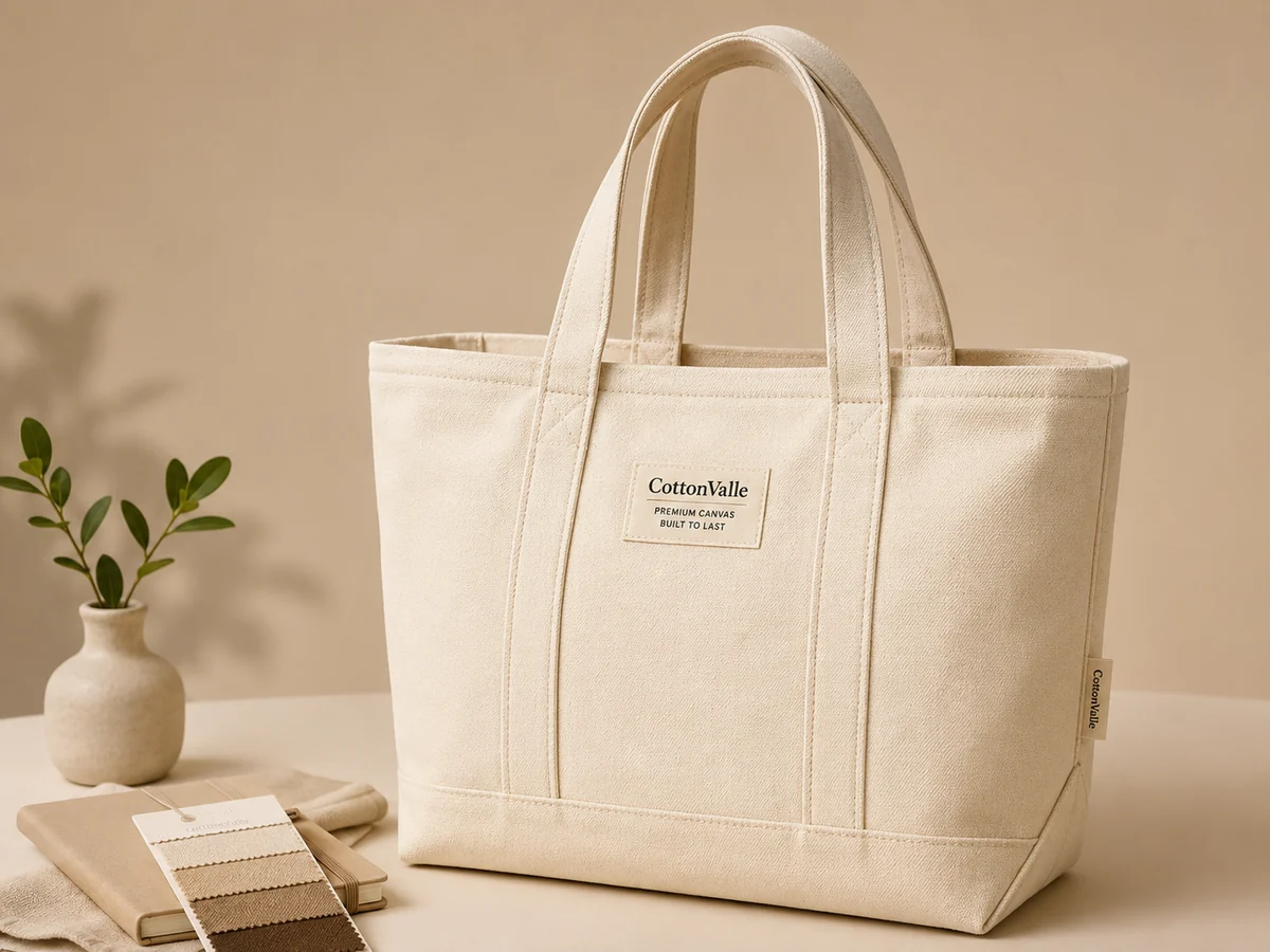 CottonValle structured canvas tote bag