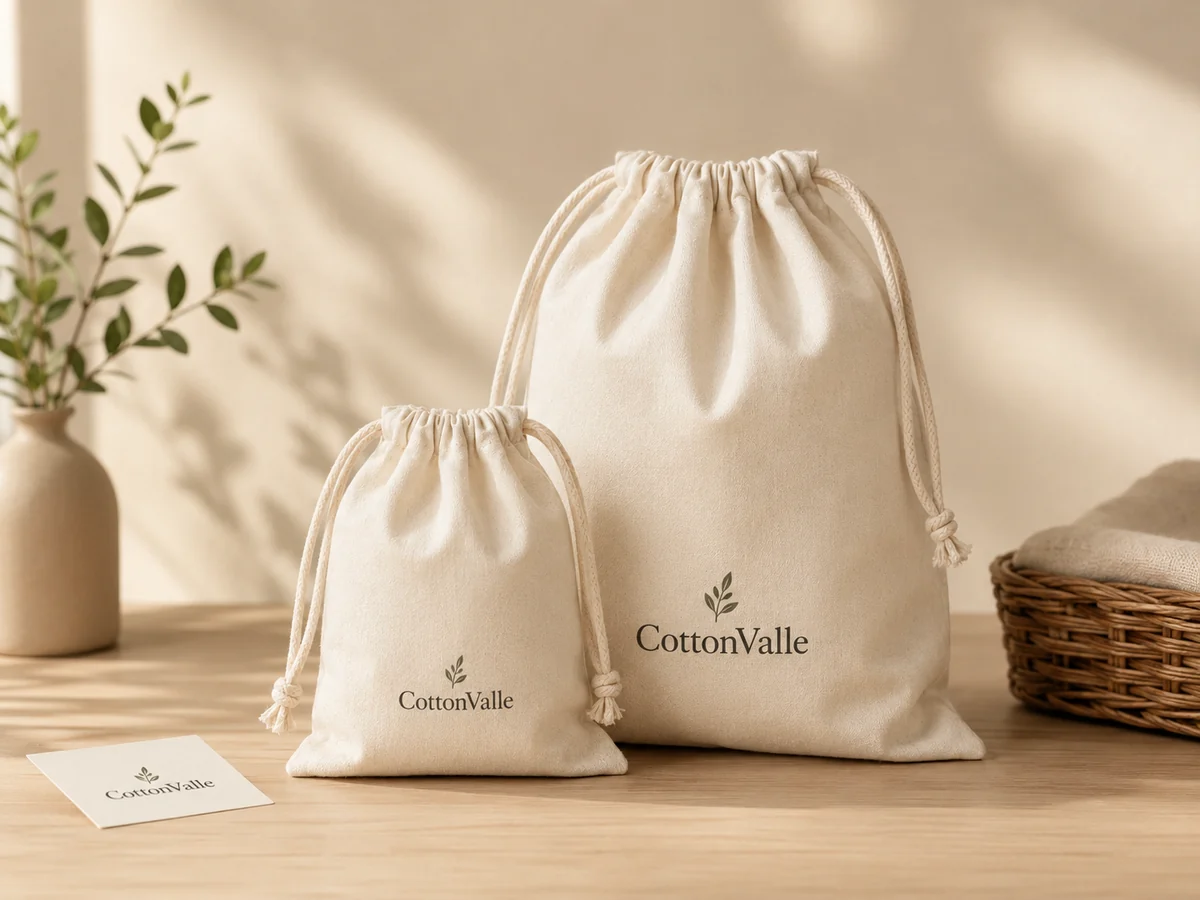 CottonValle cotton drawstring bags