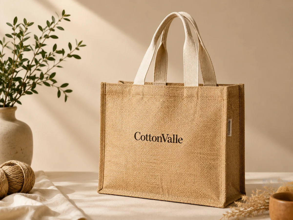 CottonValle natural jute shopping bag