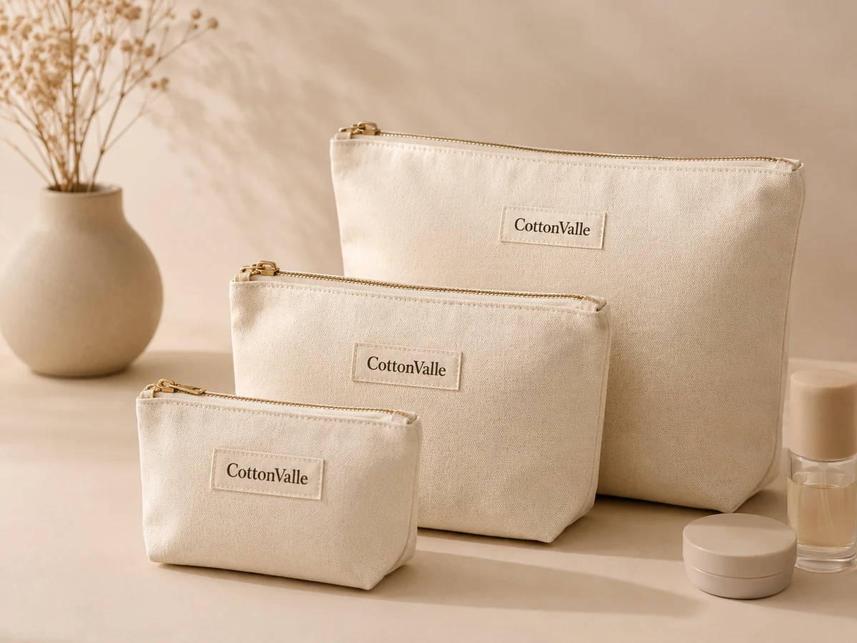 CottonValle canvas zipper pouches